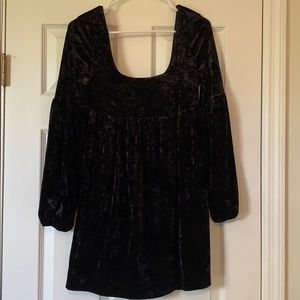 Free People black velvet dress